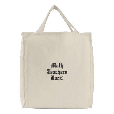 Math Teachers Rock! Canvas Bags