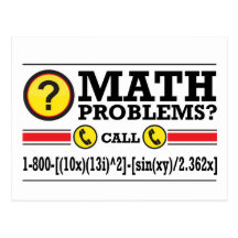 Math Tutoring Humor Gift Postcards