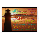Mathew 5:14-16 Lighthouse 1 Cards