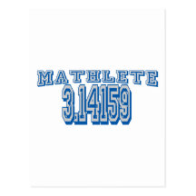 Mathlete Pi Post Card