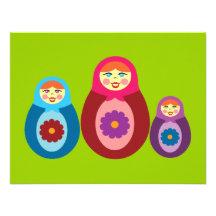 Matryoshka Dolls Custom Announcements