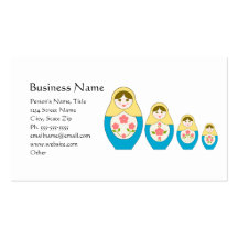 Matryoshka Russian Nesting Dolls Business Card Templates