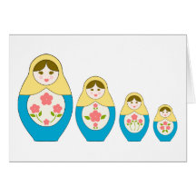 Matryoshka Russian Nesting Dolls Card