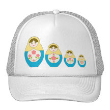 Matryoshka Russian Nesting Dolls Mesh Hat
