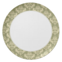 Matt Gold damask plate