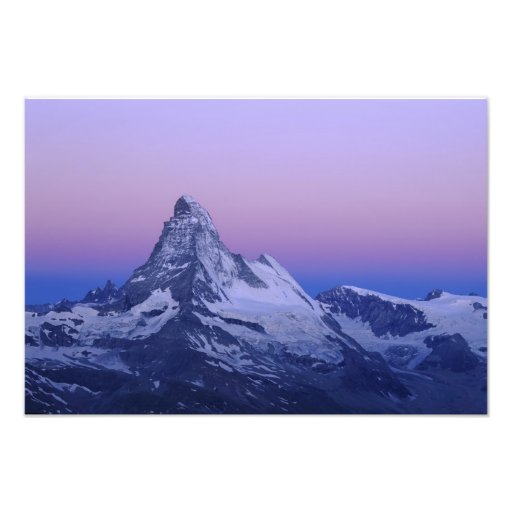 Matterhorn at dawn, Zermatt, Swiss Alps, Photo Art