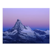 Matterhorn at dawn, Zermatt, Swiss Alps, Post Card