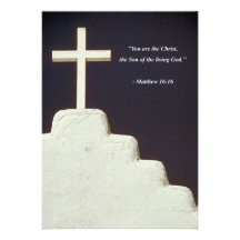 MATTHEW 16:16 Bible Verse Custom Invitations