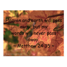 Matthew 24:35 postcard