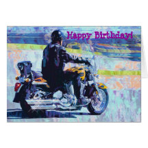"Mature" Motorbike Biker Birthday Card
