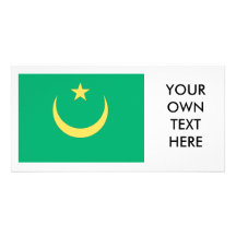 Mauritania Flag Personalized Photo Card