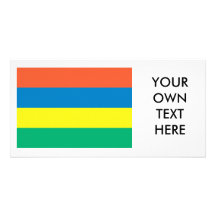 Mauritius Flag Photo Card Template