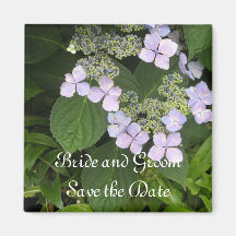 Mauve Hydrangea Save the Date Magnets