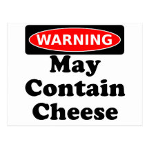 May Contain Cheese Postcard