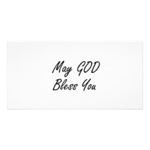 MAY GOD BLESS YOU CUSTOM PHOTO CARD