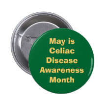 May is Celiac Disease Awareness Month Button