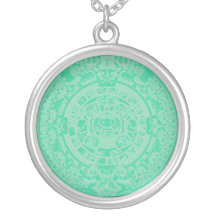 Mayan Calendar Etching Necklace