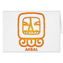 Mayan Calendar Sign - AKBAL Greeting Cards