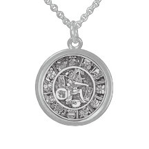 Mayan circle, Mexican hieroglyph(Maya) Necklace