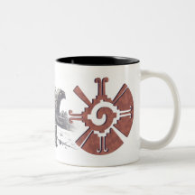 Mayan Hunab Ku with Rattlesnakes Mug