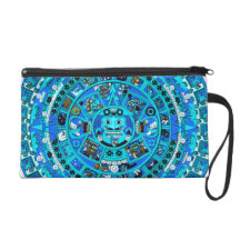 Mayan Maya Aztec Doomsday Symbol ~ Wristlet Purse