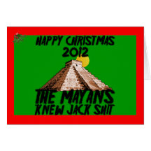 Mayans 2012 greeting cards