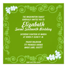 May's Sweet Sixteen Eternal Spring Invitation