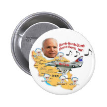 McCain Bomb Iran Button
