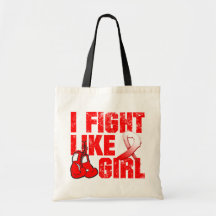 MDS I Fight Like A Girl (Grunge) Tote Bag