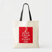 MDS Keep Calm and Fight On Canvas Bags