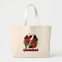 MDS Survivor Rose Grunge Tattoo Bag