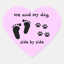 Me and My Dog Heart Sticker