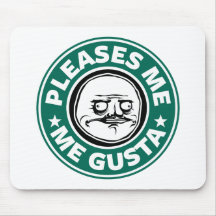 Me Gusta White Mousepad