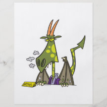 mean dragon lady attitude cartoon flyer design