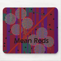 Mean Reds Graphic Design Mousepad