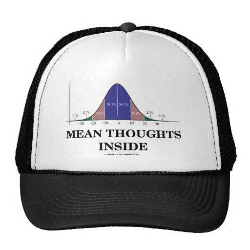 Mean Thoughts Inside (Statistics Humour) Mesh Hat