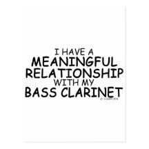 Meaningful Relationship Bass Clarinet Postcard