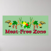 Meat-Free Zone Posters