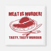 Meat Is Murder Fridge Magnet
