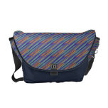mechanic stripes blue pattern commuter bag