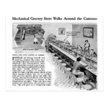 Mechanical Grocery Store Post Card