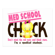 Med School Chick 2 Post Card