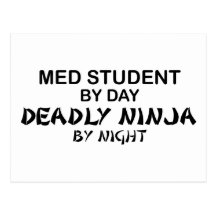Med Student Deadly Ninja Post Card