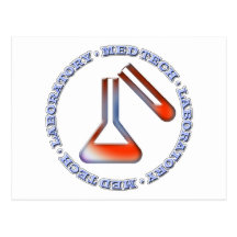 MED TECH - LABORATORY - FLASK  -TUBE - POSTCARD