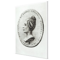 Medal depicting Sophie Germain canvas prints