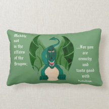 Meddle Not - Dragon Funny Pillow