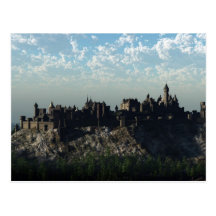 Mediaeval Hilltop Castle Post Card