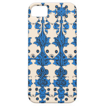 Mediaeval inspired art nouveau unisex blue design