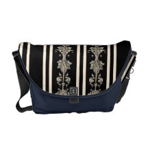 Mediaeval inspired design stripes unisex design commuter bag