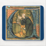 Mediaeval Monk Tasting Wine Mousepad